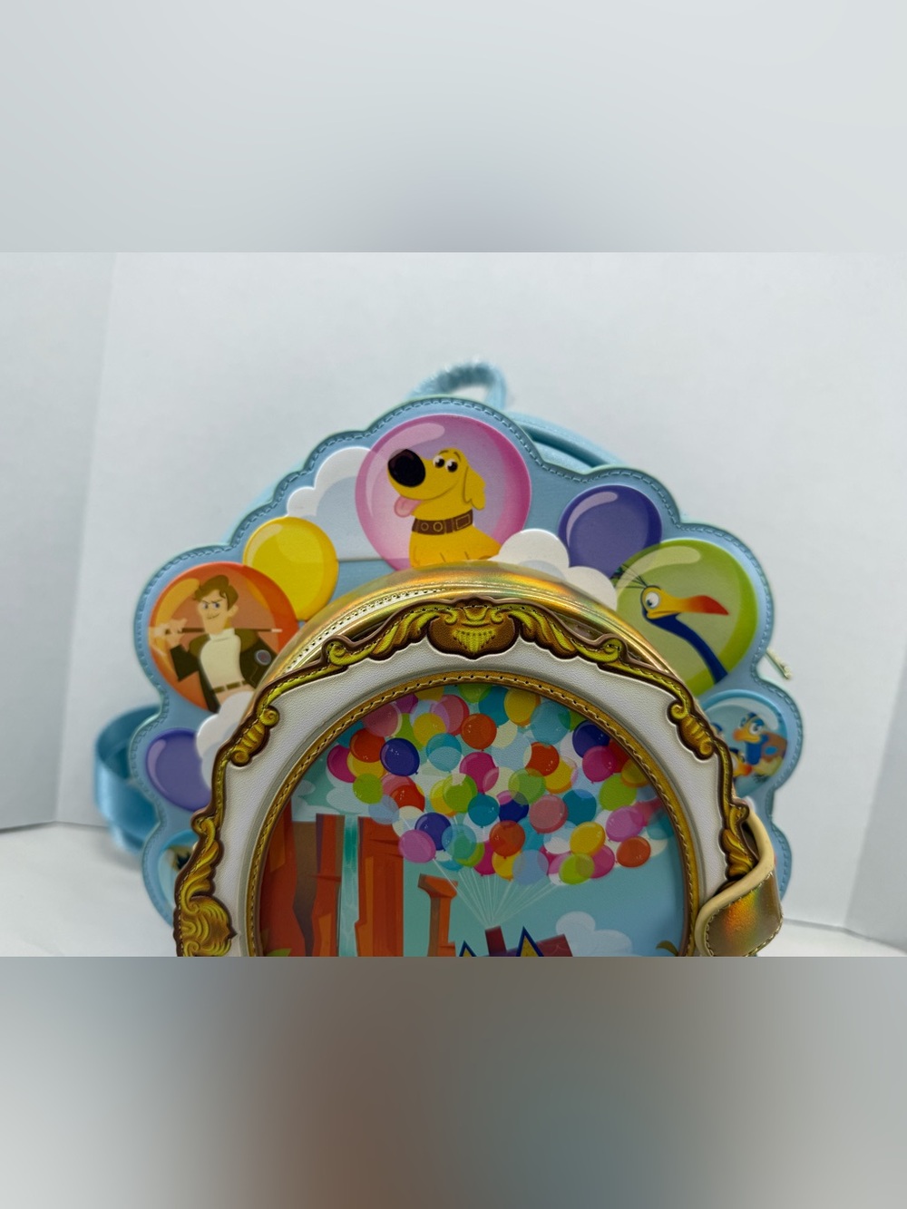 Loungefly Up Exclusive 15th Anniversary Carl & Ellie Cameo Mini Backpack - Picture 7 of 16